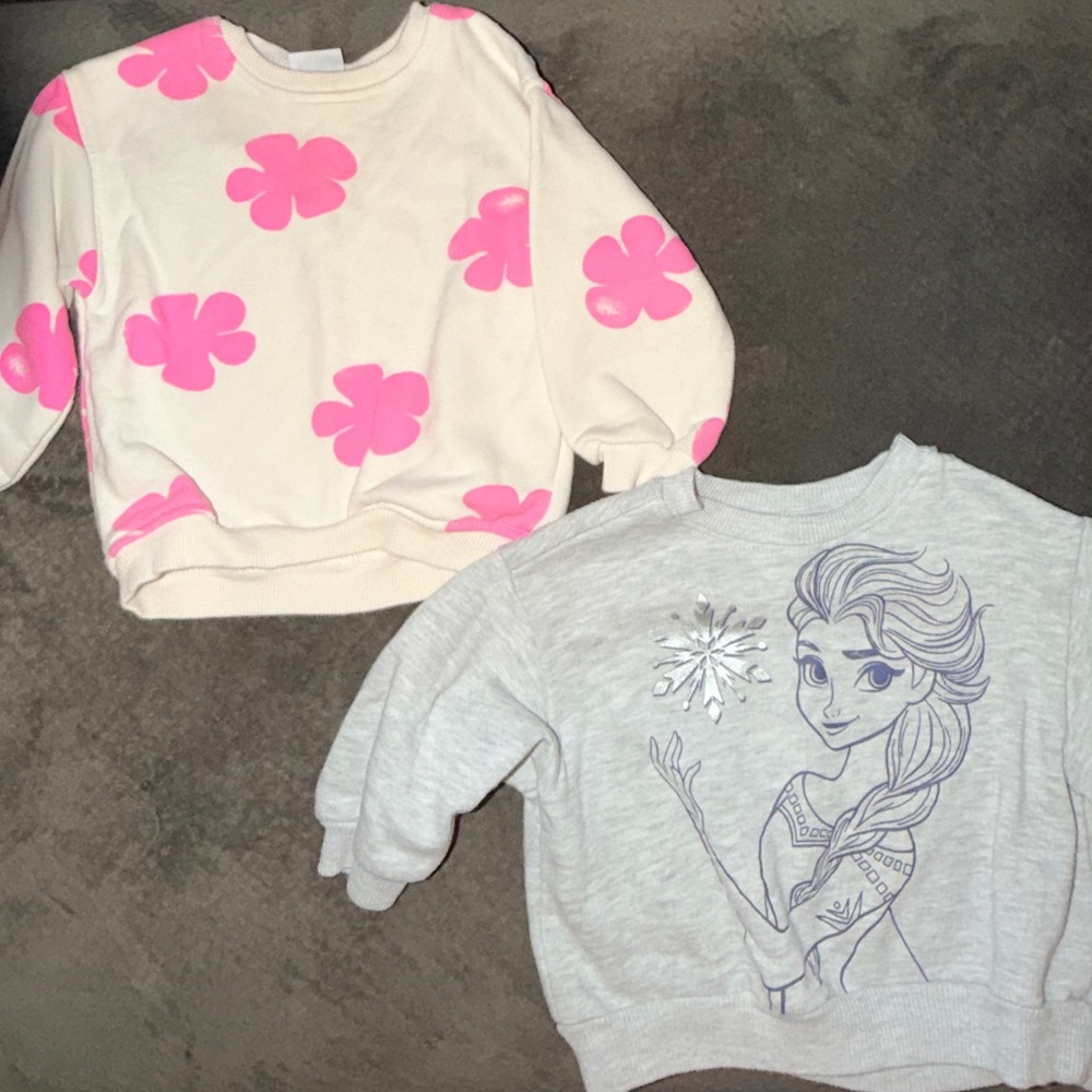 (4) Toddler Girl Sweatshirts 12-18m